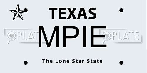 MPIE Texas License Plate