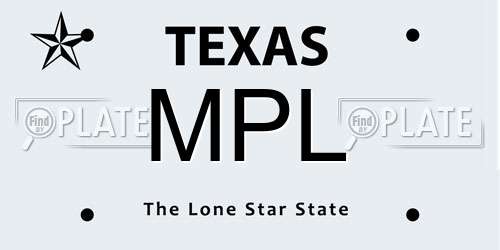 MPL Texas License Plate