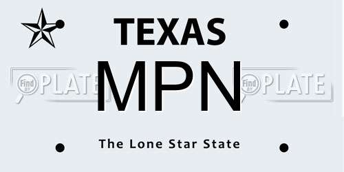 MPN Texas License Plate