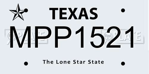 MPP1521 Texas License Plate