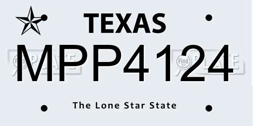 MPP4124 Texas License Plate