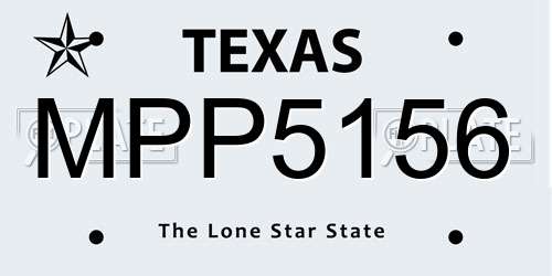 MPP5156 Texas License Plate