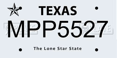 MPP5527 Texas License Plate