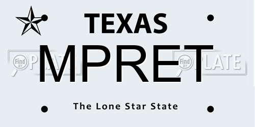 MPRET Texas License Plate