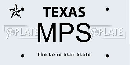MPS Texas License Plate