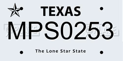 MPS0253 Texas License Plate