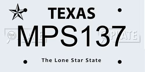 MPS137 Texas License Plate