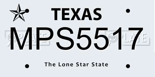 MPS5517 Texas License Plate