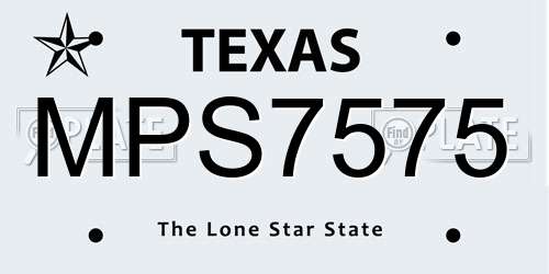 MPS7575 Texas License Plate