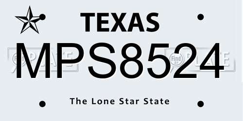 MPS8524 Texas License Plate