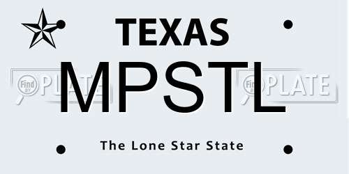 MPSTL Texas License Plate