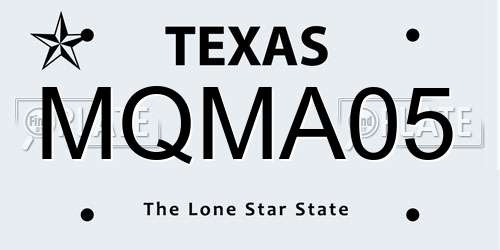 MQMA05 Texas License Plate