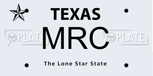 MRC Texas License Plate