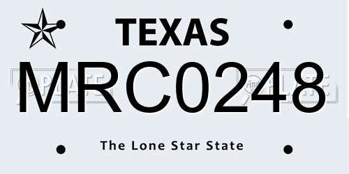 MRC0248 Texas License Plate