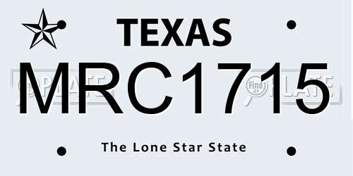 MRC1715 Texas License Plate