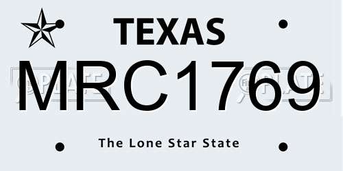 MRC1769 Texas License Plate
