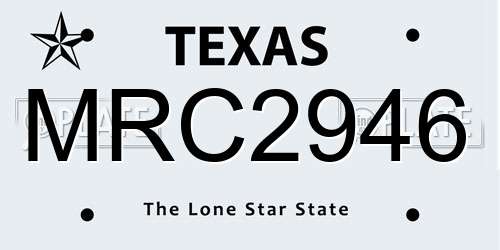 MRC2946 Texas License Plate