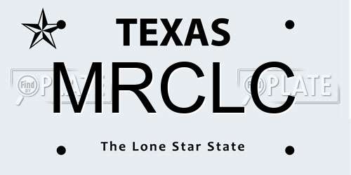 MRCLC Texas License Plate