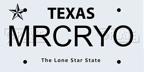 MRCRYO Texas License Plate