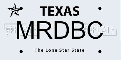 MRDBC Texas License Plate