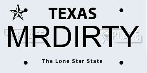 MRDIRTY Texas License Plate