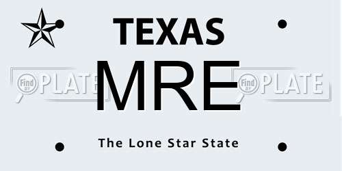 MRE Texas License Plate