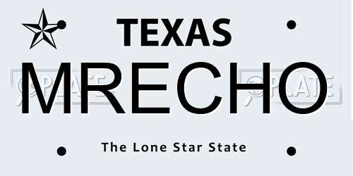 MRECHO Texas License Plate