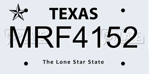 MRF4152 Texas License Plate