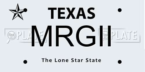 MRGII Texas License Plate