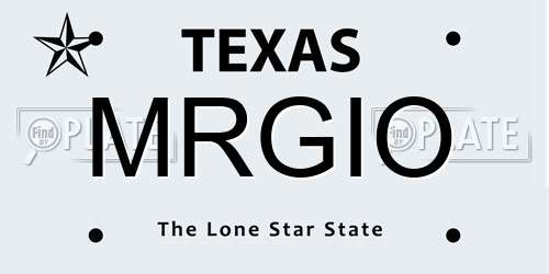 MRGIO Texas License Plate