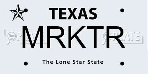 MRKTR Texas License Plate