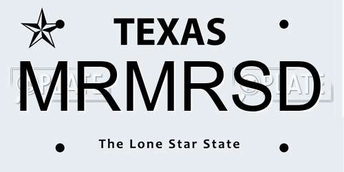 MRMRSD Texas License Plate
