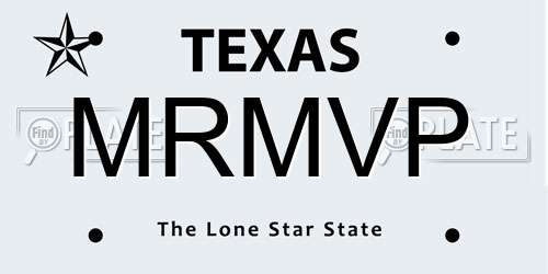 MRMVP Texas License Plate