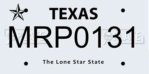 MRP0131 Texas License Plate