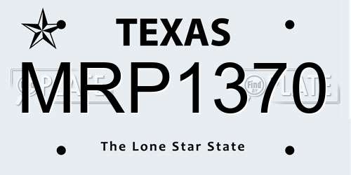 MRP1370 Texas License Plate