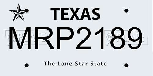 MRP2189 Texas License Plate