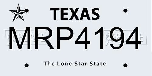 MRP4194 Texas License Plate
