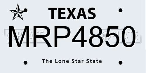 MRP4850 Texas License Plate
