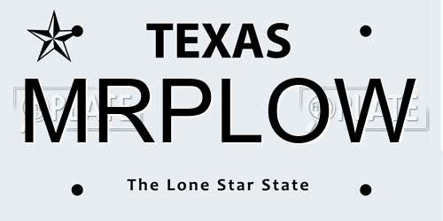 MRPLOW Texas License Plate