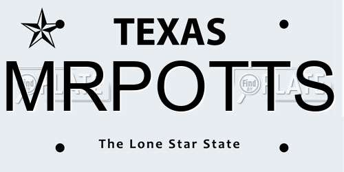 MRPOTTS Texas License Plate