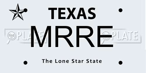 MRRE Texas License Plate
