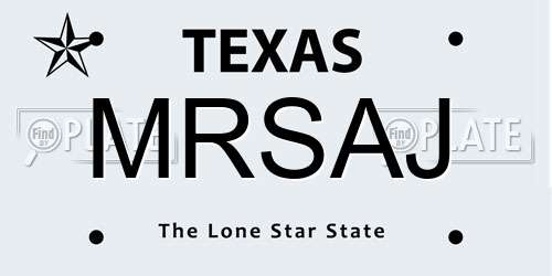 MRSAJ Texas License Plate