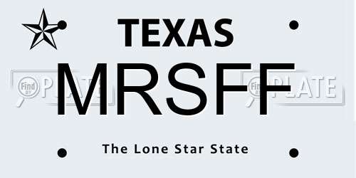 MRSFF Texas License Plate