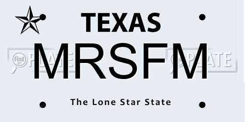 MRSFM Texas License Plate