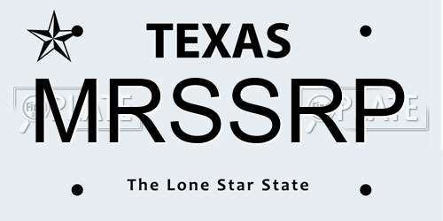 MRSSRP Texas License Plate