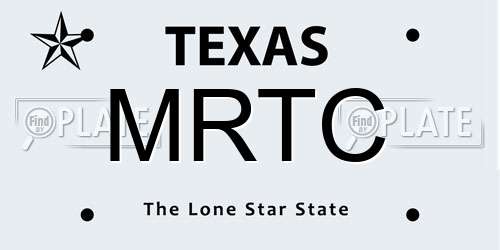 MRTC Texas License Plate