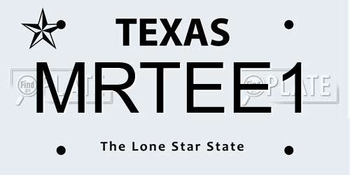 MRTEE1 Texas License Plate