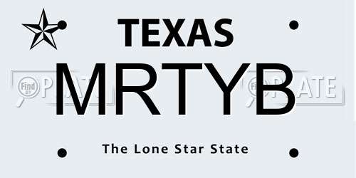 MRTYB Texas License Plate