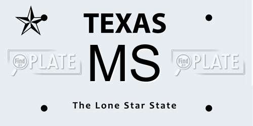 MS Texas License Plate