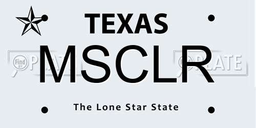 MSCLR Texas License Plate